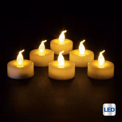 Lot de 6 bougies chauffe-plats led blanc – feeric lights & christmas