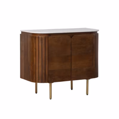 Buffet en marbre et bois de manguier Sienne