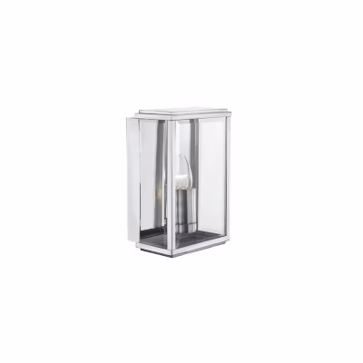 Applique murale exterieur, 1 lumiere, acier inoxydable, satin silver,