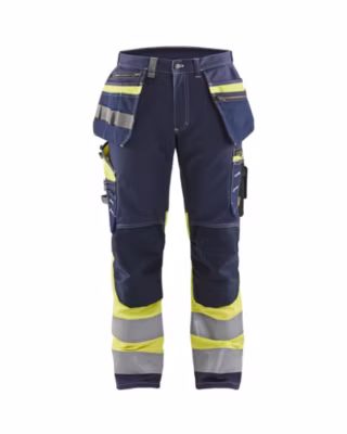 Blaklader Pantalon artisan haute visibilité stretch Marine/Jaune fluo – Mod. 179413708833