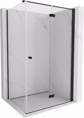 Mexen Mist-F cabine de douche pliante droite 105 x 110 cm, transparente, noire – 8A6T-105-110-70-00-P