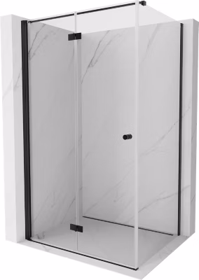 Mexen Mist-F cabine de douche pliante gauche 110 x 75 cm, transparent, noir – 8A6T-110-075-70-00-L