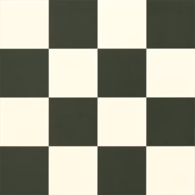 Sol Vinyle effet damier droit Noir et blanc – Rouleau de 3m x 7m