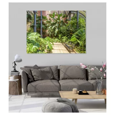 Poster intissé JARDIN BARCELONA 140 x 95 cm – Affiche murale de qualité supérieure
