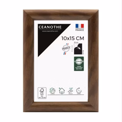 Cadre photo shelter ébène 10×15 cm Fabriqué en France