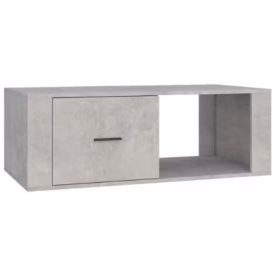 816540 vidaXL Table basse Gris béton 100×50,5×35 cm Bois d&rsquo;ingénierie
