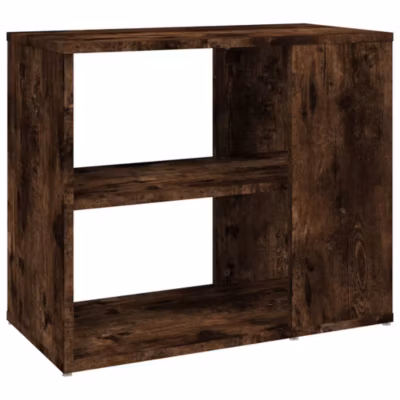 815813 vidaXL Armoire latérale Chêne fumé 60x30x50 cm Bois d&rsquo;ingénierie