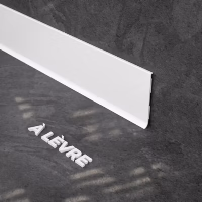 Plinthe à Lèvre PVC – Blanc – 1 m, Lot de 10