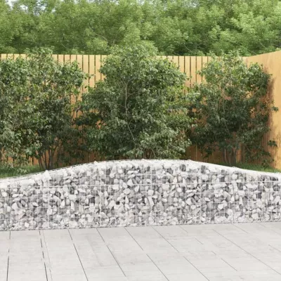 vidaXL 5x Paniers à Gabions Arqués Cages à Gabions Arquées Murs de Gabion Barrières de Jardin Terrasse Extérieur 3145920