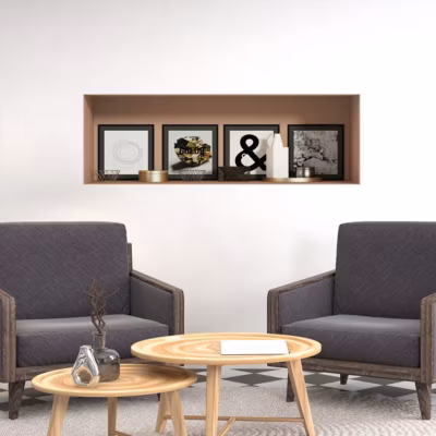 Sticker effet 3D 4 cadres artistiques 40 x 120 cm