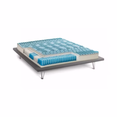 Matelas simple Dgabell, déhoussable en Memory Foam+Gel et ressorts ensachés, anti-acariens et hypoallergénique, 80x190h27 cm