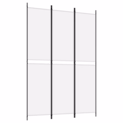 Cloison de séparation 3 panneaux Blanc 150×220 cm Tissu vidaXL