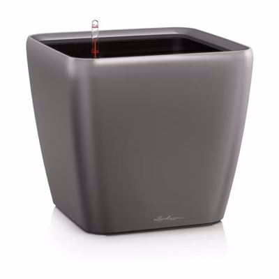 Pot de fleur – LEC – Quadro Premium LS 50 – anthracite métallisé – 50 x 50 x 46,5 cm – 53 L