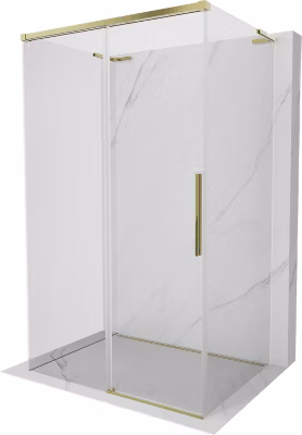 Mexen Rox-3S L cabine de douche à 3 parois coulissante 135 x 85 cm, transparent, dorée – 8C2L-135-085-50-00-3S