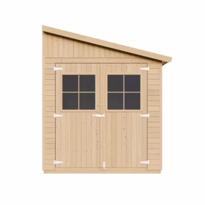 Abri de Jardin en Bois (avec paroi latérale) PLUS LES PLANCHERS IMPRÉGNÉ – 8 m2 – M340A+M340G – Timbela