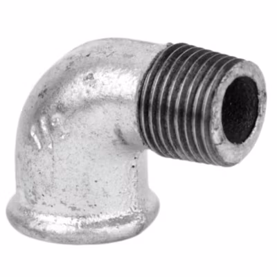 Coude petit rayon 90 deg. M/F fonte galvanisée – 20x27mm (3/4 »)