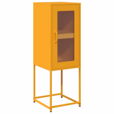 Buffet jaune moutarde 36x39x107 cm acier laminé à froid vidaXL