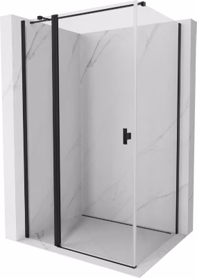 Mexen Mist T cabine de douche pivotante 70 x 120 cm, transparent, noir – 8A4T-070-120-70-00