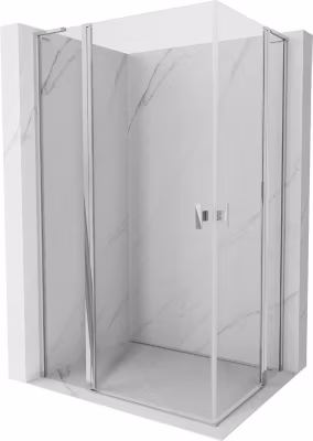 Mexen Mist L Duo cabine de douche pivotante 120 x 115 cm, transparent, chrome – 8A4L-120-115-01-00