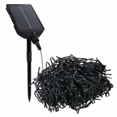 Guirlande lumineuse de noël solaire ECD Germany 11m 560 led blanc chaud étanche avec télécommande