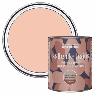 Peinture Rose pour Boiseries de Salle de Bains, Brillante – RUST-OLEUM – Corail 750ml