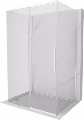Mexen Rox-3S cabine de douche 3 parois coulissante 150 x 75 cm, transparent, blanc – 8C2-150-075-20-00-3S